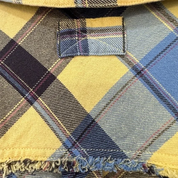 New FREE PEOPLE We The Free Layla Button Down Plaid Flannel Shirt  X-SMALL - Picture 6 of 11